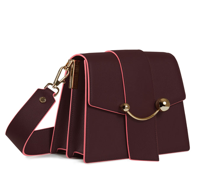Box Crescent - Burgundy with Lollipop Edge