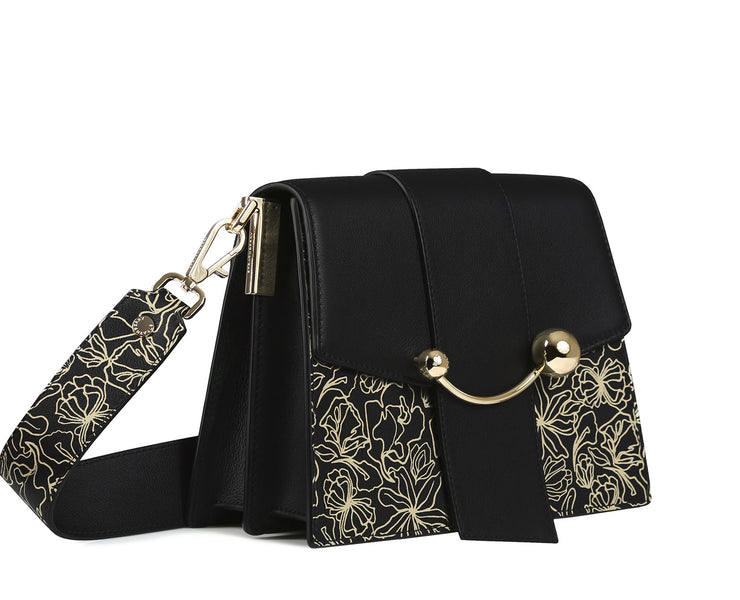 Box Crescent - Black with Gold Print