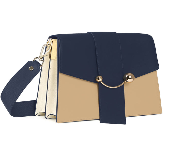 Crescent Shoulder - Navy/Latte/Vanilla