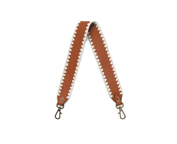 Leather Strap - Crochet Chestnut