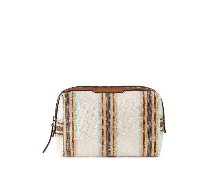 Daily Pouch - Tan/Canvas Stripe