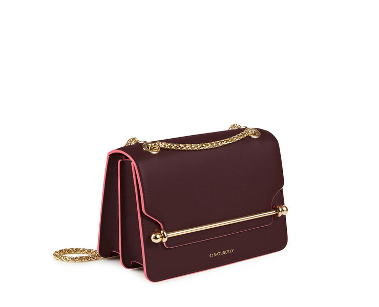 East/West Mini - Burgundy with Lollipop Edge