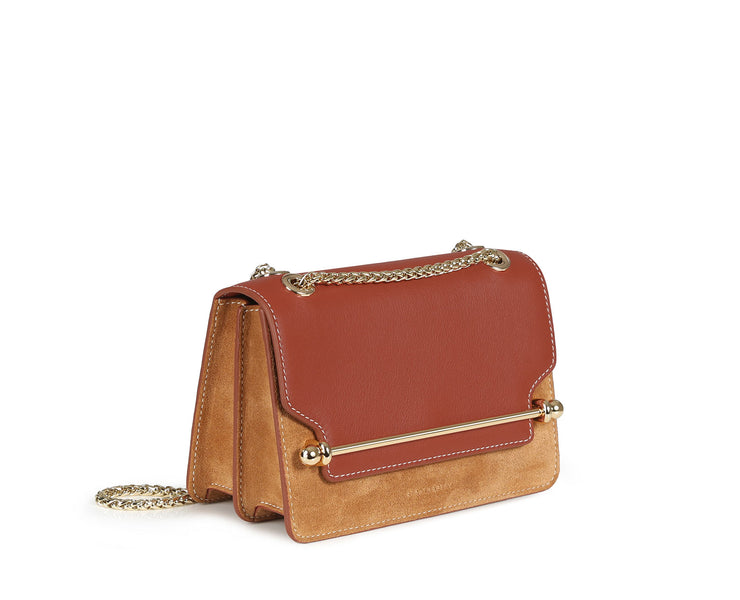 East/West Mini - Suede Burnt Sienna/Caramel