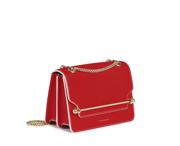 East/West Mini - Ruby with Soft Pink Edge