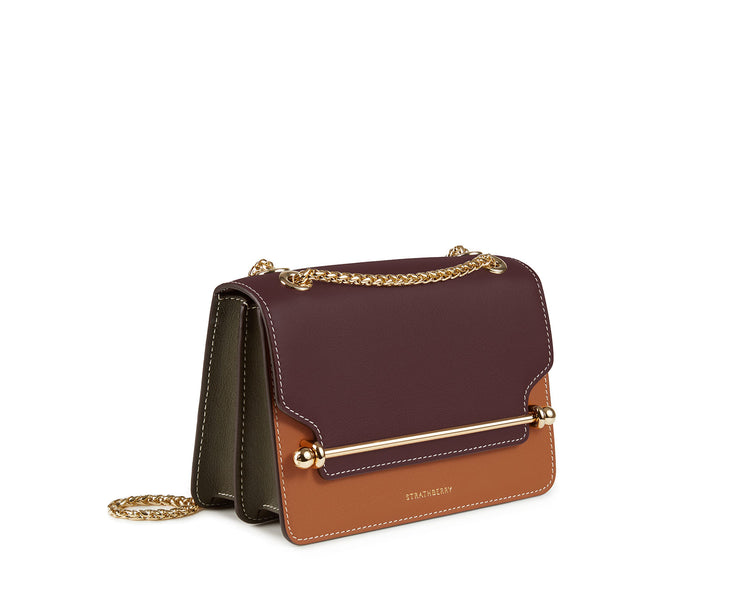East/West Mini - Burgundy/Tan/Forest