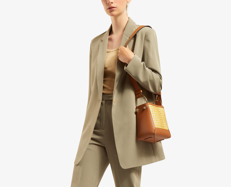 Lana Nano Bucket Bag - Tan/Natural