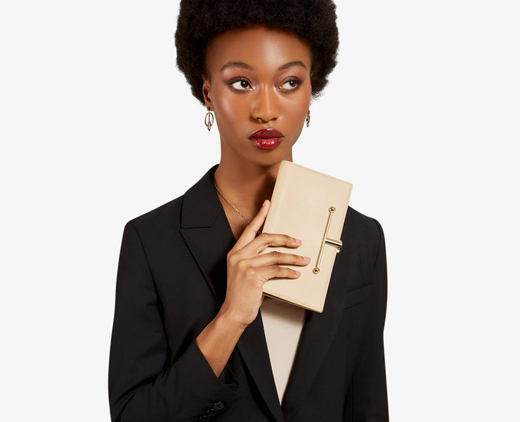 Large Melville Street Wallet - Latte/Sand