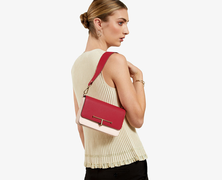 Melville Baguette - Valentine's Soft Pink/Cherry