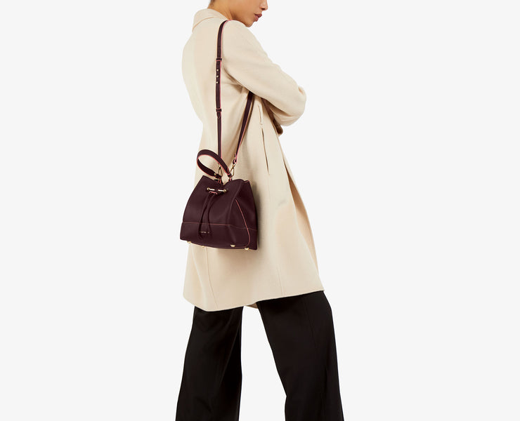 Lana Osette Midi - Burgundy with Lollipop Edge