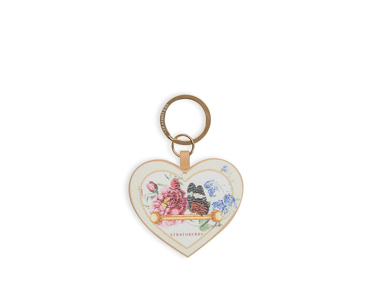 Heart Keyring - Floral Print