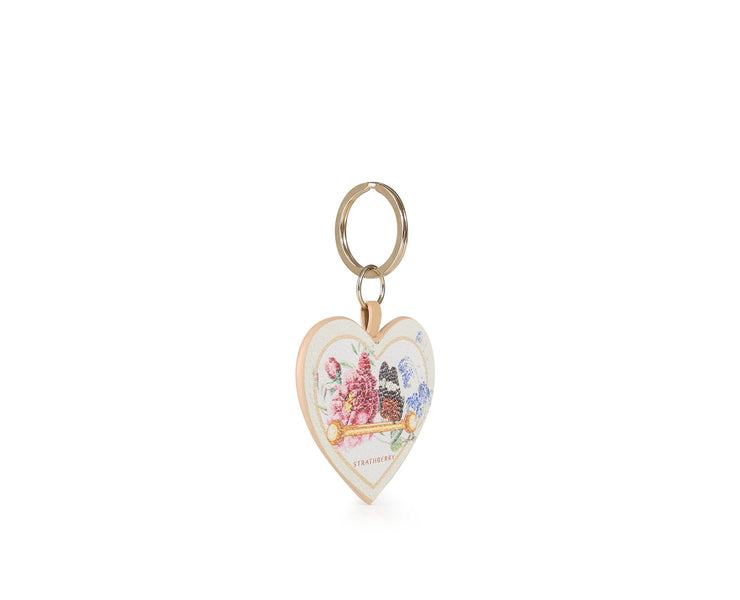 Heart Keyring - Floral Print
