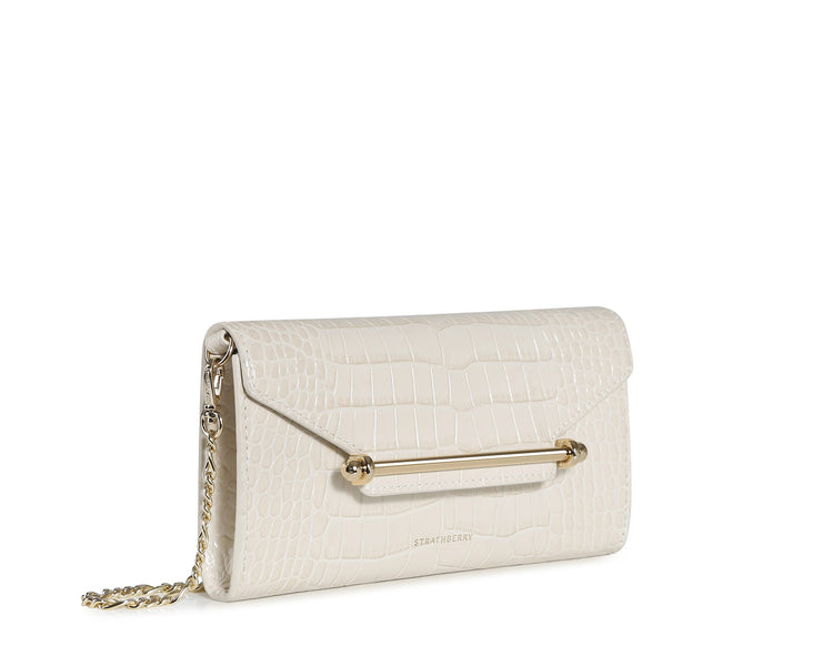 Multrees Chain Wallet - Embossed Leather Vanilla