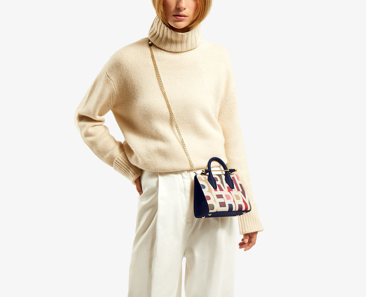 Strathberry Nano Tote - Multicolour Logo Print