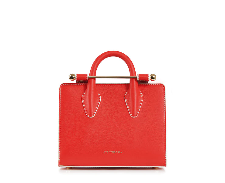 The Strathberry Nano Tote - Kiss with Vanilla Stitch