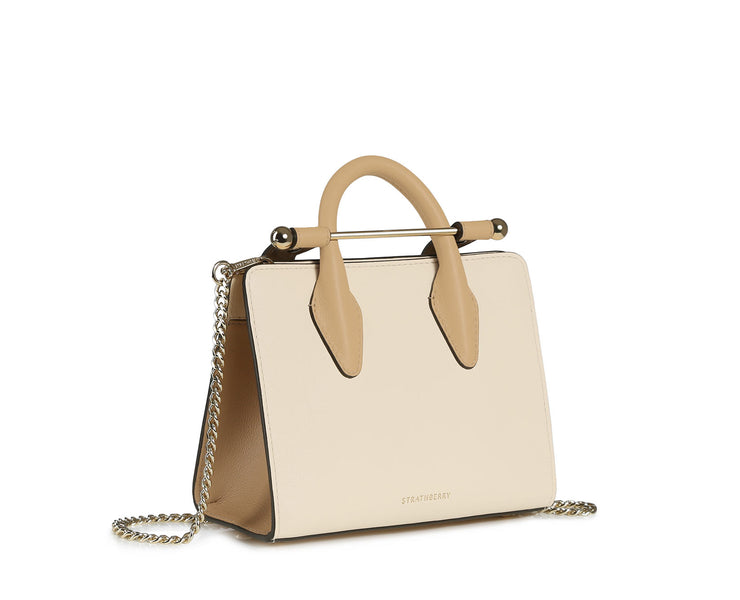 The Strathberry Nano Tote - Latte/Sand