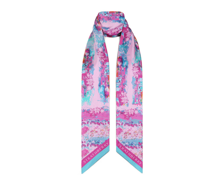 Silk Neck Scarf - Edinburgh Edition Lilac