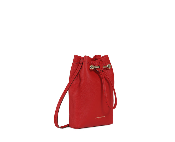 Lana Osette Pouch - Ruby with Burgundy Edge