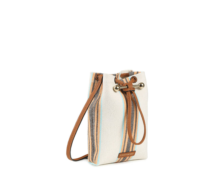 Lana Osette Pouch - Tan/Canvas Stripe