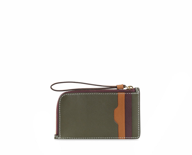 Princes Street Purse - Forest/Tan/Burgundy