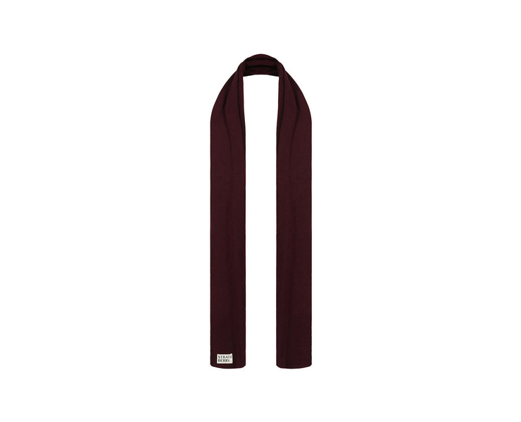 Cashmere Ribbed Scarf - Burgundy