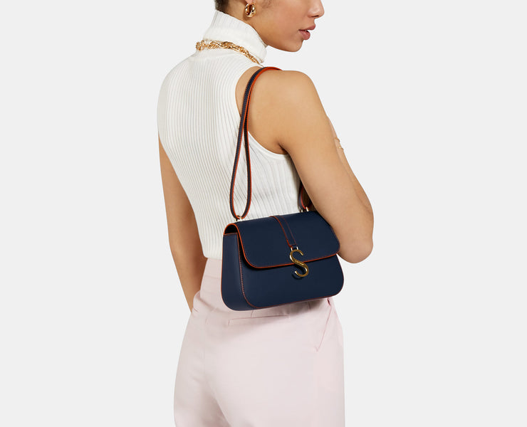 S Bag - Navy with Maple Edge