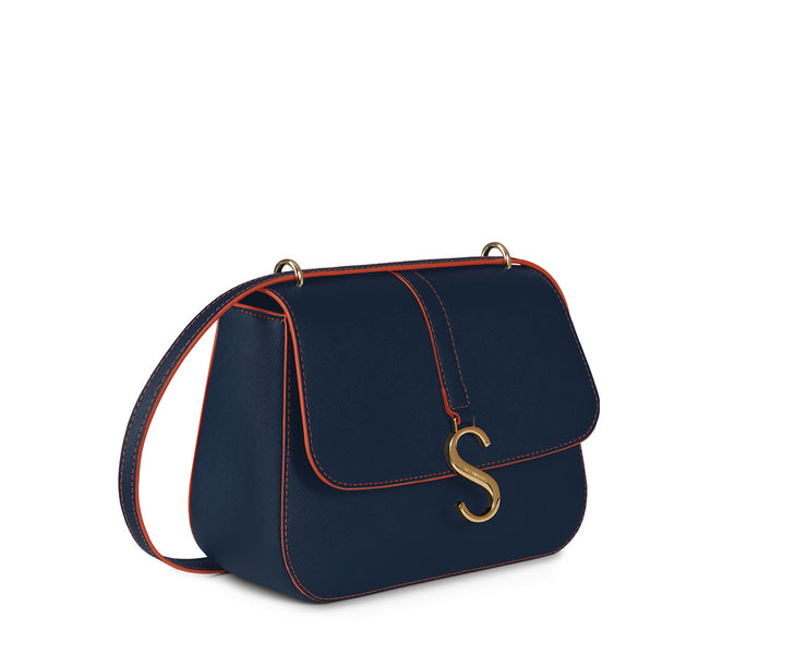 S Bag - Navy with Maple Edge