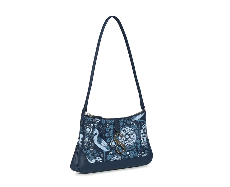 S Baguette - Loch Print Navy