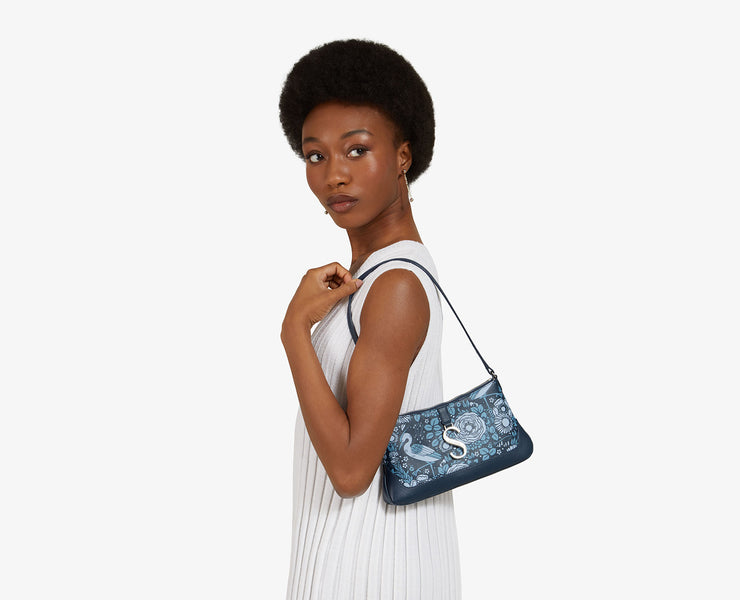 S Baguette - Loch Print Navy