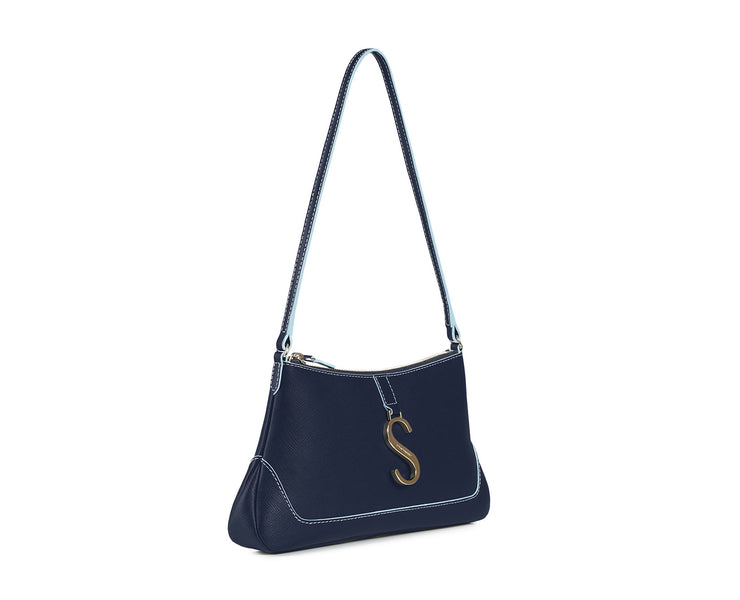 S Baguette - Navy with Sky Blue Edge