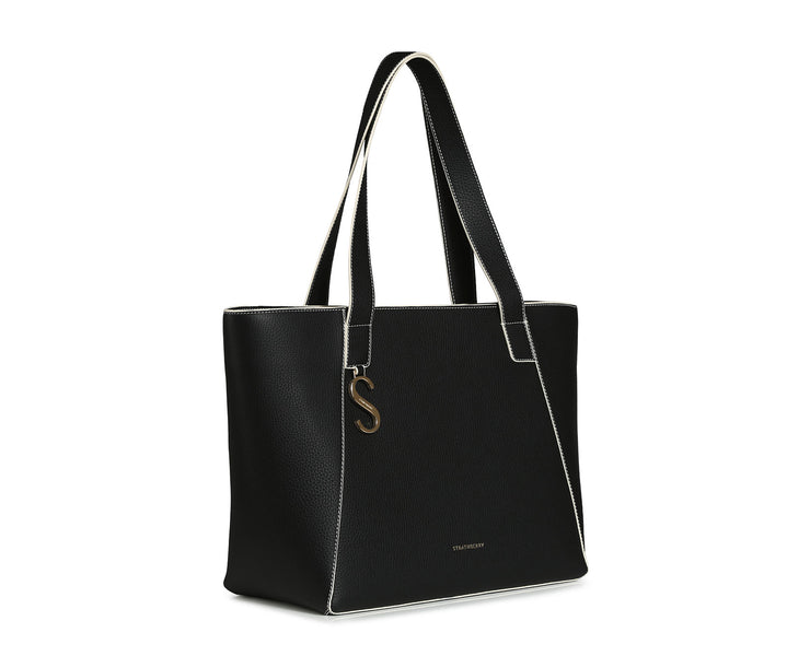 S Cabas - Black with Vanilla Edge