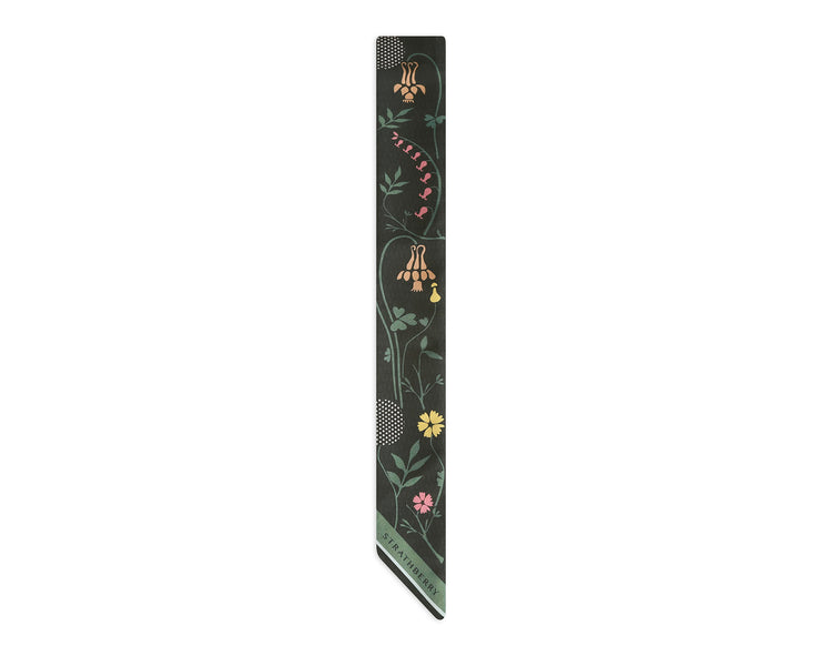 GWP Silk Skinny Scarf - Green Floral