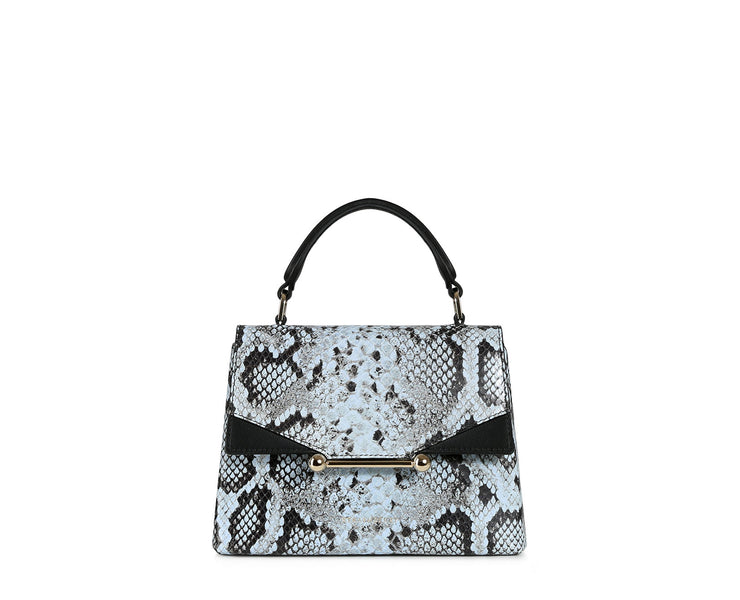 Trinity Mini - Embossed Leather Illusion Blue/Black