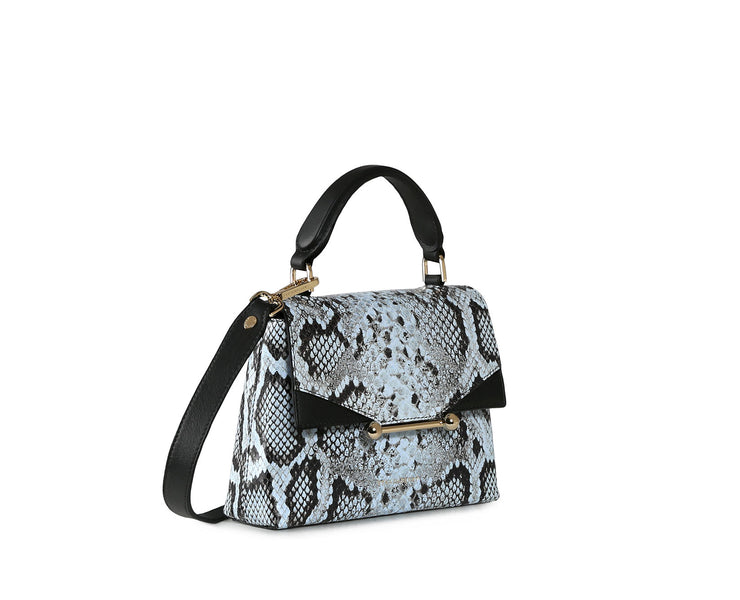Trinity Mini - Embossed Leather Illusion Blue/Black