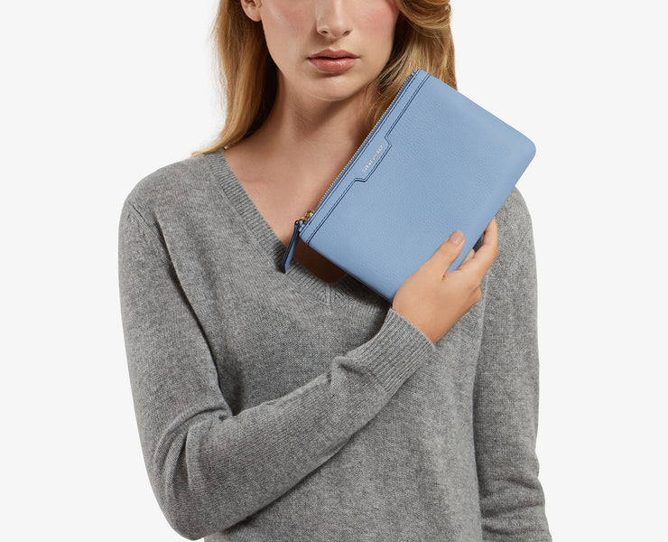 Zipped Pouch - Cornflower Blue