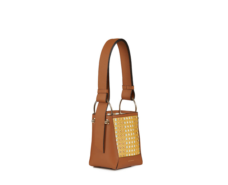 Lana Nano Bucket Bag - Tan/Natural