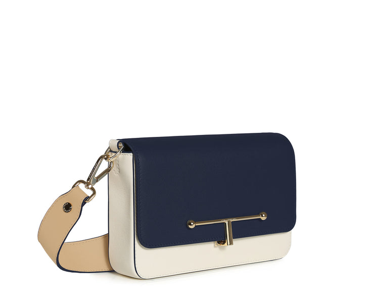 Melville Baguette - Vanilla/Navy/Latte