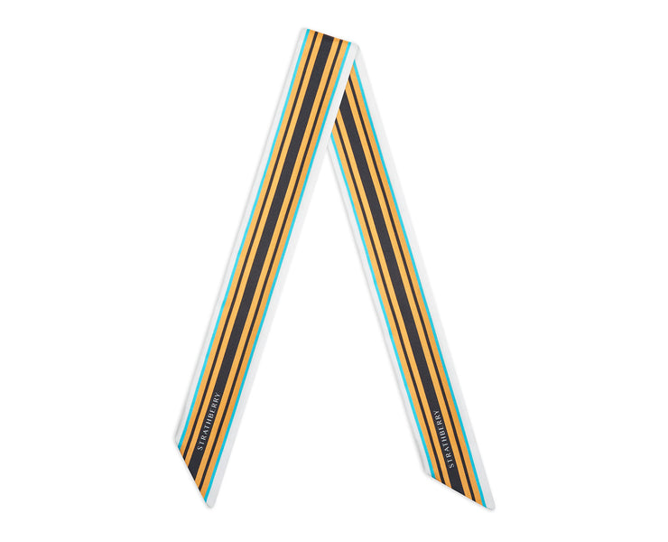 Silk Skinny Scarf - Summer Edition Striped