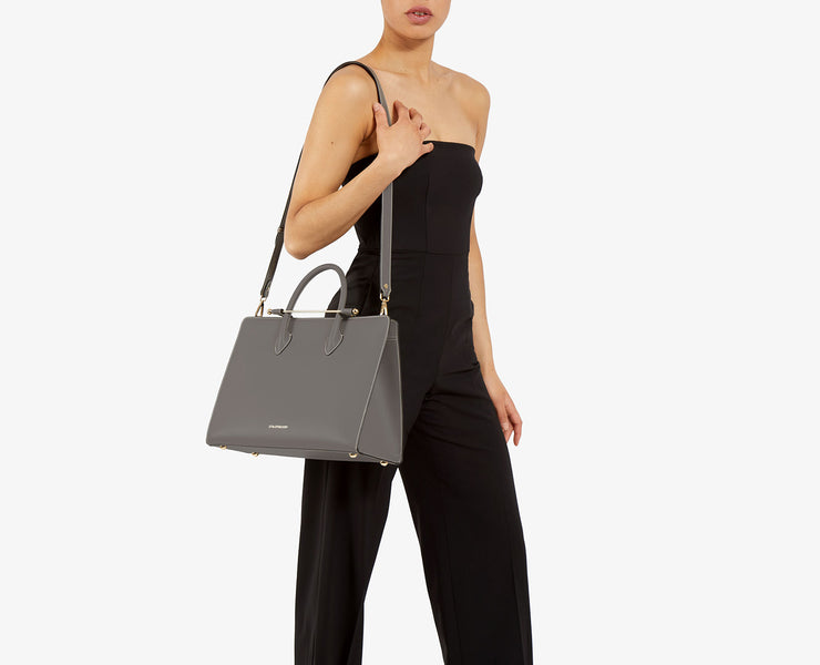 Strathberry Tote - Slate with Vanilla Charm